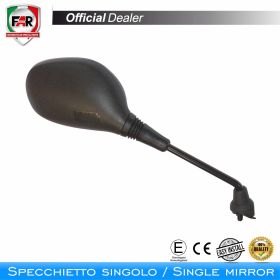 Specchietto manubrio omologato FAR 6433 sinistro nero