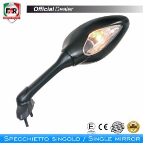 Specchietto carena omologato FAR destro 6480 nero per Suzuki
