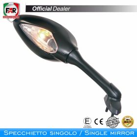 Specchietto carena omologato FAR sinistro 6481 nero per Suzuki