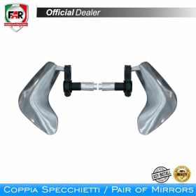 Coppia specchietti bar end FAR 6580 alluminio lucido
