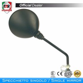 Approved FAR 6737 reversible black handlebar mirror