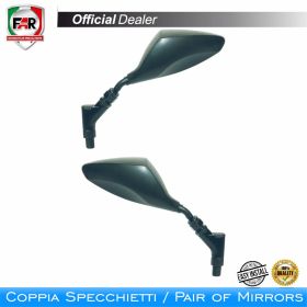 Coppia specchietti manubrio FAR 6782/6783 neri universali