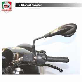 Specchietto manubrio omologato FAR 6799 sinistro universale nero