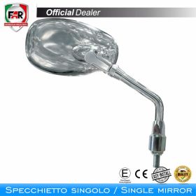 Specchietto manubrio omologato FAR 6929 reversibile cromo