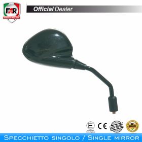 Specchietto manubrio omologato FAR 6949 sinistro nero