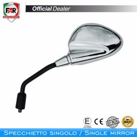 Specchietto manubrio omologato FAR 6969 destro cromo