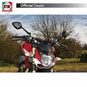 COUPLE OF MIRRORS MOTORBIKE FAR 7017 AND 7017 HOMOLOGATED BLACK HANDLEBAR