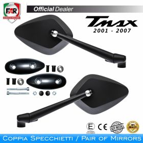 Coppia specchietti manubrio omologati FAR 7017/7017 neri