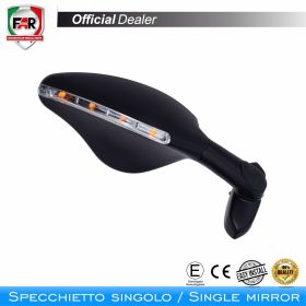 FAR 7037 universal left black fairing mirror approved