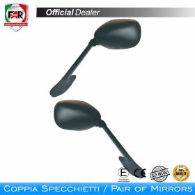 Coppia specchietti carena omologati FAR 7043/7044 neri