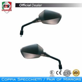 Coppia specchietti manubrio omologati FAR 7058/7059 neri