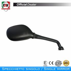 Specchietto manubrio omologato FAR 7195 sinistro nero