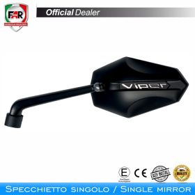 Specchietto manubrio omologato FAR 7205 sinistro universale nero