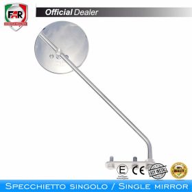 Specchietto manubrio omologato FAR reversibile 7212 cromo per Piaggio