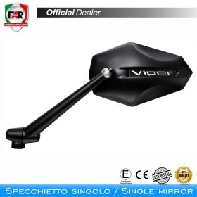 Specchietto manubrio omologato FAR 7233 sinistro universale nero