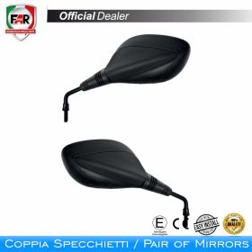 Coppia specchietti manubrio omologati FAR 7245/7246 neri