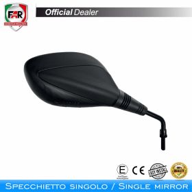 Specchietto manubrio omologato FAR 7245 sinistro nero