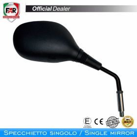 Specchietto manubrio omologato FAR 7249 sinistro nero