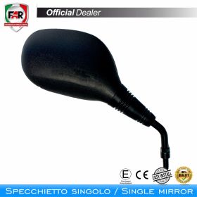 Specchietto manubrio omologato FAR 7253 sinistro nero