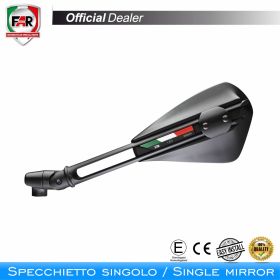 FAR 7283 universal left black approved handlebar mirror