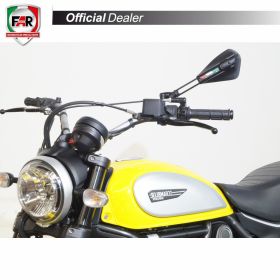FAR 7284 Universal Right Hand Black Handlebar Mirror