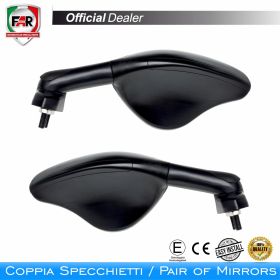Coppia specchietti carena omologati FAR 7298/7299 neri per Honda cbr 600 rr