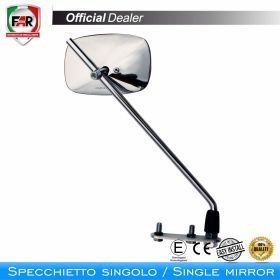 FAR reversible handlebar mirror approved 7300 chrome for Piaggio