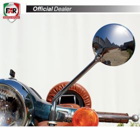 FAR 7305/7305 Chrome Approved Handlebar Mirrors for Piaggio