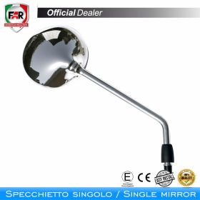 FAR approved reversible handlebar mirror 7305 chrome for Piaggio