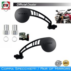 Coppia specchietti manubrio FAR 7332/7333 neri