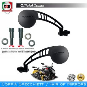 Coppia specchietti manubrio FAR 7332/7333 neri