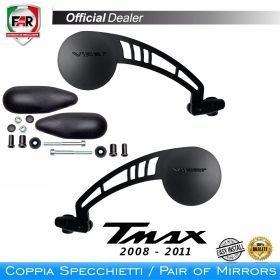 Coppia specchietti manubrio FAR 7332/7333 neri
