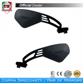 Coppia specchietti manubrio omologati FAR 7334/7335 neri per Yamaha T-Max
