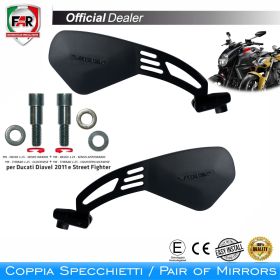 Coppia specchietti omologati manubrio FAR 7334/7335 per Yamaha T-Max