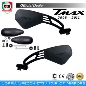 Coppia specchietti omologati manubrio FAR 7334/7335 per Yamaha T-Max