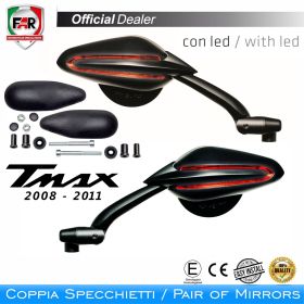 Coppia specchietti omologati manubrio FAR 7356/7357 per Mv Agusta/Yamaha