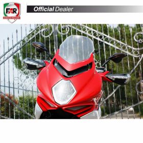 Specchietto manubrio omologato FAR sinistro 7357 nero per Mv Agusta/Yamaha