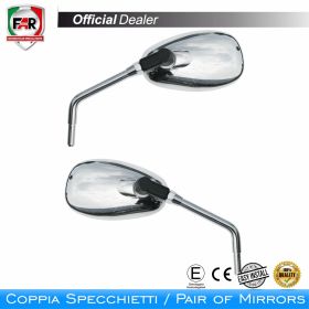 Coppia specchietti manubrio omologati FAR 7359/7359 cromo