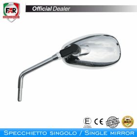 Specchietto manubrio omologato FAR 7359 reversibile cromo