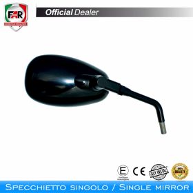 Specchietto manubrio omologato FAR 7368 reversibile nero