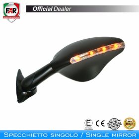 FAR approved fairing mirror right 7392 black for Ducati