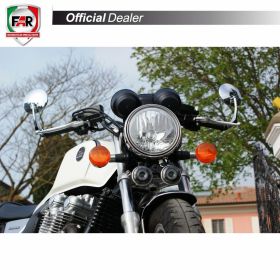 Miroirs universels en bout de guidon homologués FAR 7454/7454 chrome