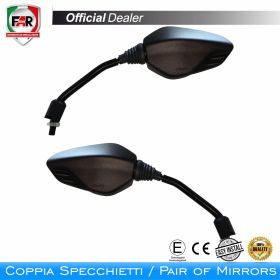 Coppia specchietti manubrio omologati FAR 7455/7456 neri