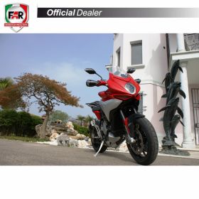 FAR 7458 universal black right handlebar mirror approved