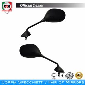 Coppia specchietti manubrio omologati FAR 7467/7468 neri