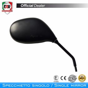 Specchietto manubrio omologato FAR 7471 sinistro nero