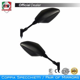 Coppia specchietti manubrio omologati FAR 7475/7476 neri