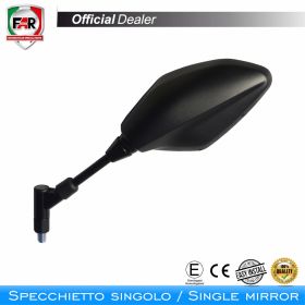 FAR 7475 right black approved handlebar mirror