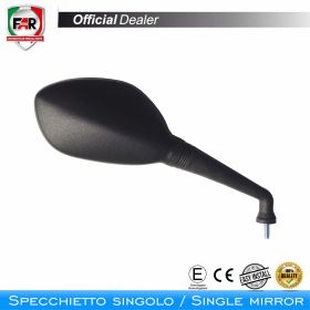 Specchietto manubrio omologato FAR 7483 sinistro nero