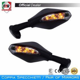 Coppia specchietti carena omologati FAR 7511/7512 neri universali